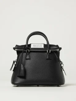 Borsa 5AC Maison Margiela in pelle a grana e canvas