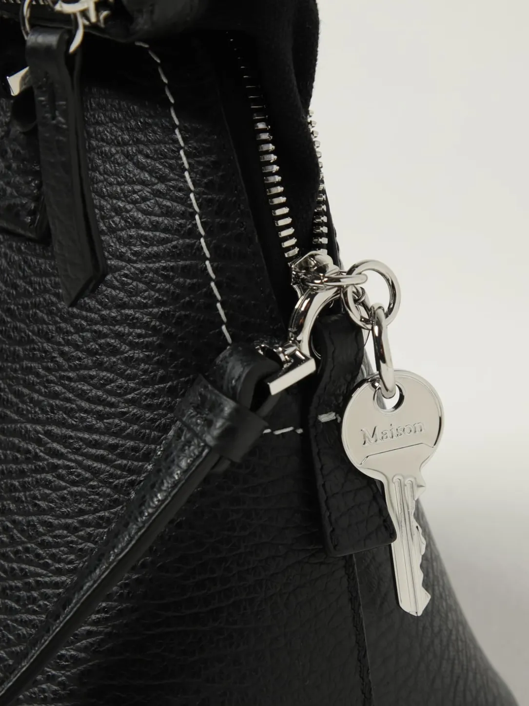 Borsa 5AC Maison Margiela in pelle a grana e canvas