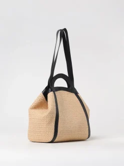 Borsa Amalia Coccinelle in rafia e pelle a grana