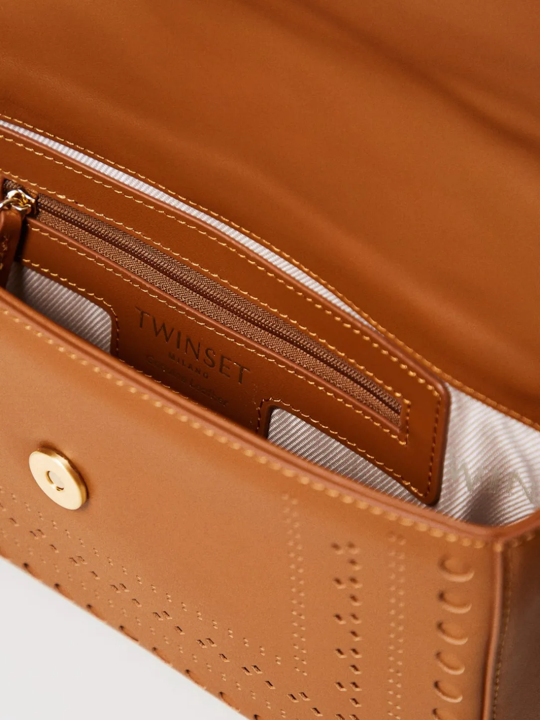 Borsa Amie Twinset in pelle traforata