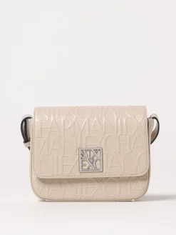 Borsa Armani Exchange in pelle sintetica con logo goffrato