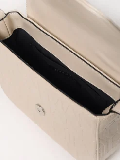 Borsa Armani Exchange in pelle sintetica con logo goffrato