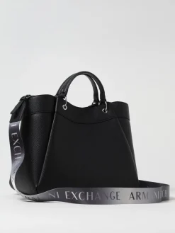 Borsa Armani Exchange in pelle sintetica a grana