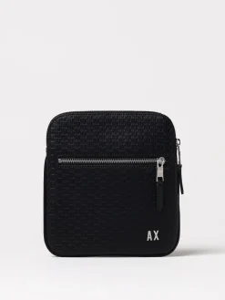 Borsa Armani Exchange in pelle sintetica con monogram goffrato