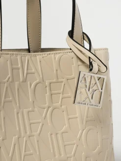 Borsa Armani Exchange in pelle sintetica con logo goffrato