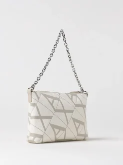 Borsa Armani Exchange in pelle sintetica a grana con monogram all over