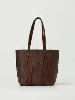 Borsa Arnica Etro in cotone spalmato con cuciture a vivo