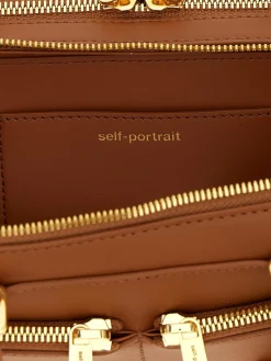 Borsa baguette Self-Portrait in pelle di angello