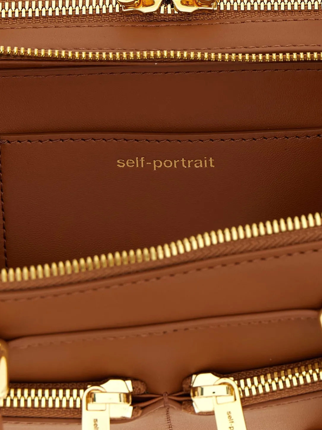 Borsa baguette Self-Portrait in pelle di angello