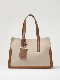 Borsa Baia XL Furla in canvas di cotone e pelle