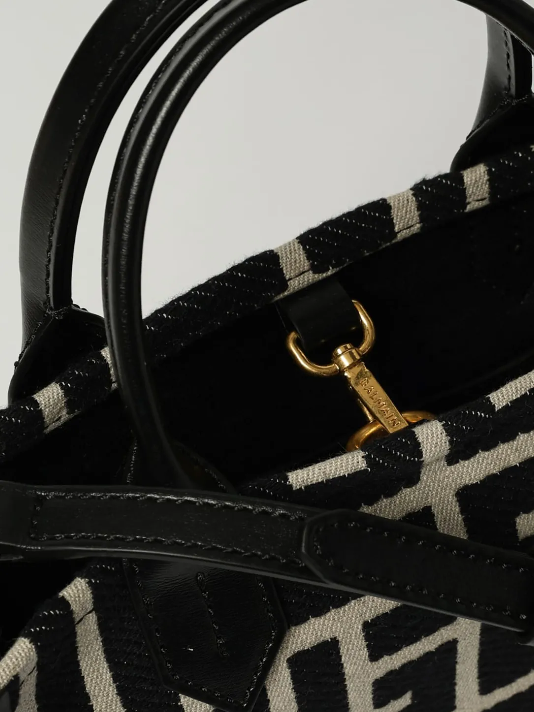 Borsa B-Army Balmain canvas e pelle