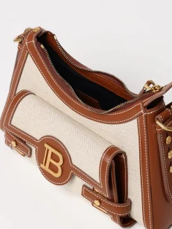 Borsa B-Buzz Balmain in pelle e canvas