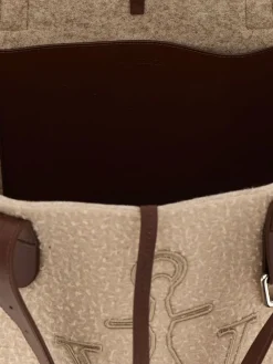 Borsa Belt JW Anderson in shearling e pelle