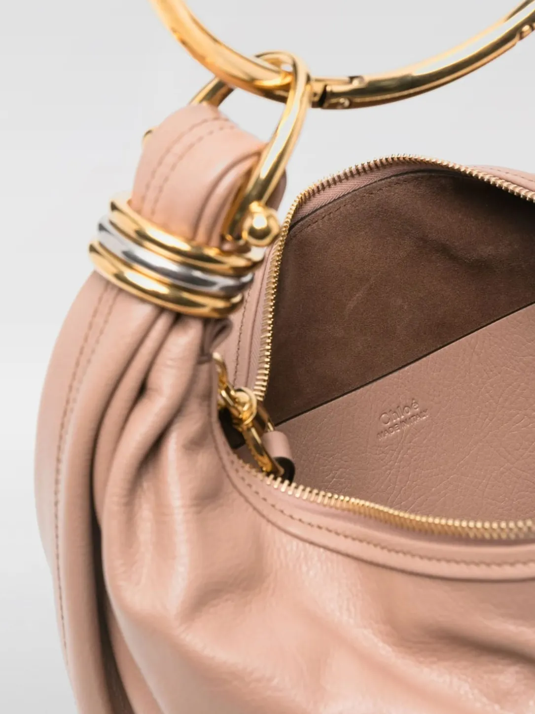 Borsa Bracelet Hobo Chloè in pelle a grana