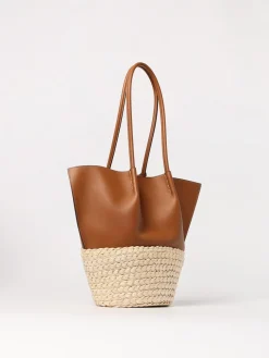 Borsa Bux Tod's in pelle e rafia intrecciata