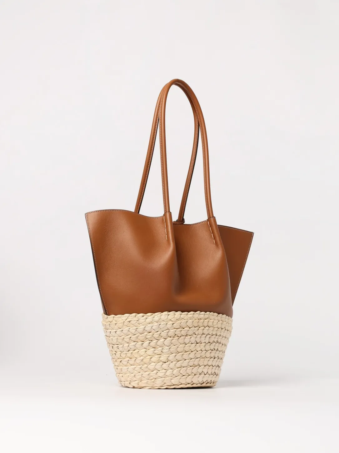 Borsa Bux Tod's in pelle e rafia intrecciata