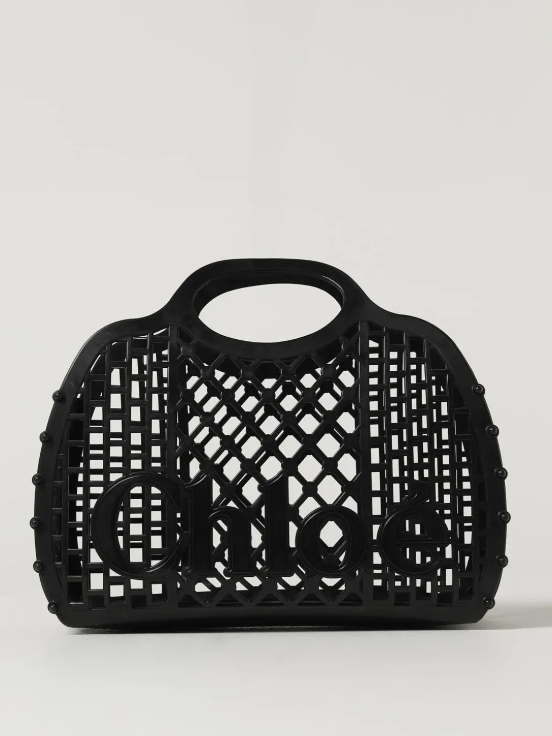 Borsa Cage Chloé in gomma traforata