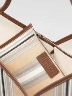 Borsa Calella Hereu in canvas e pelle