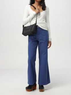 Borsa Carry Chloè in rafia e pelle