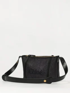 Borsa Carry Chloè in rafia e pelle