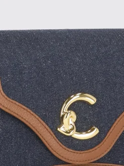 Borsa C-Me Coccinelle in denim di cotone e pelle a grana