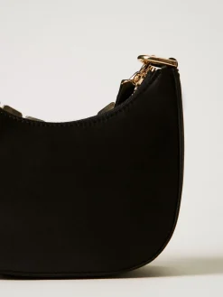 Borsa 'Croissant' in raso con strass Twinset