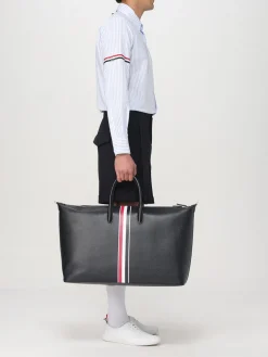 Borsa da viaggio Thom Browne in pelle a grana