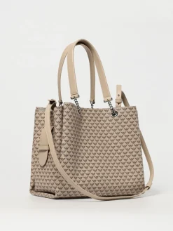 Borsa Emporio Armani in pelle sintetica a grana con logo all over