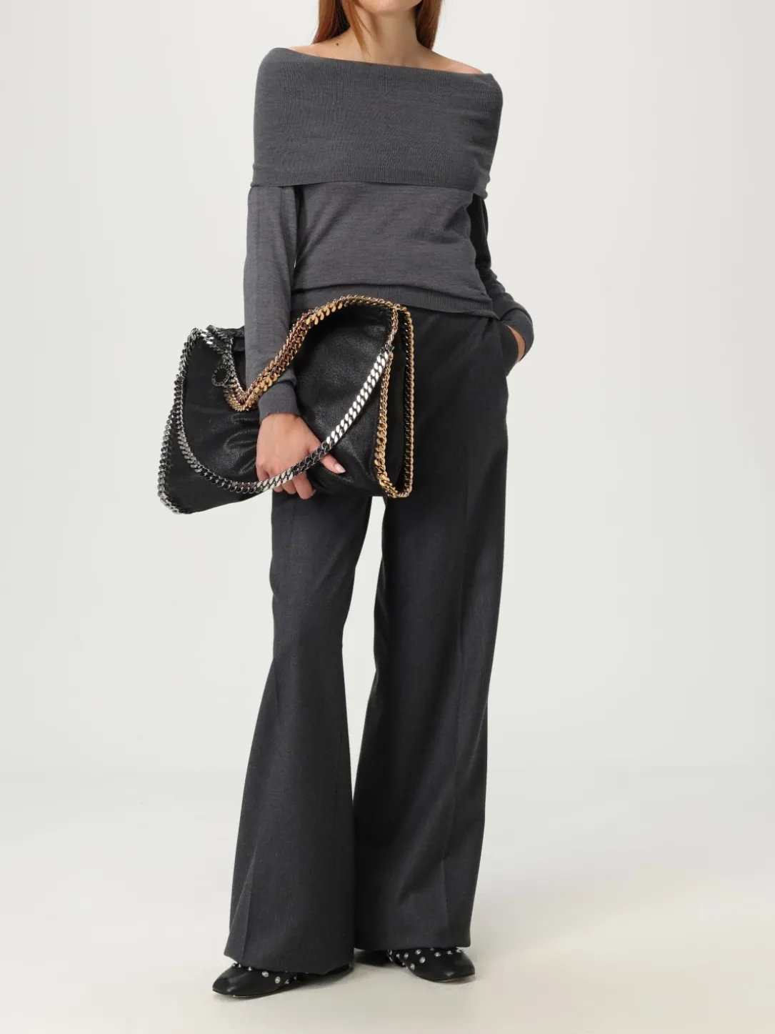 Borsa Falabella Stella McCartney in camoscio sintetico cracklè