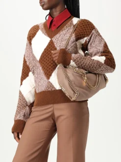 Borsa Falabella Stella McCartney in camoscio sintetico cracklè