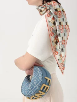 Borsa Fendigraphy Mini Fendi in canvas jacquard e pelle