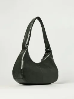 Borsa hobo media Steal Grey Ganni in pelle riciclata