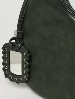 Borsa hobo media Steal Grey Ganni in pelle riciclata