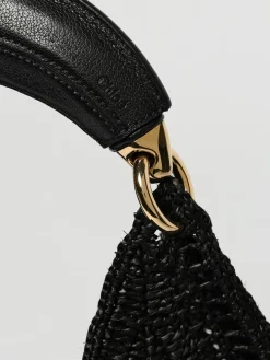 Borsa Hobo Summer Banana Chloè in rafia crochet