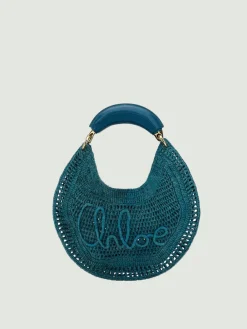 Borsa Hobo Summer Banana Chloè in rafia crochet