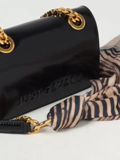 Borsa Just Cavalli in pelle sintetica spazzolata con foulard