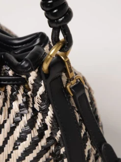 Borsa Just Cavalli in pelle sintetica e rafia con motivo zebrato