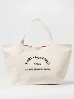 Borsa Karl Lagerfeld in canvas di cotone riciclato