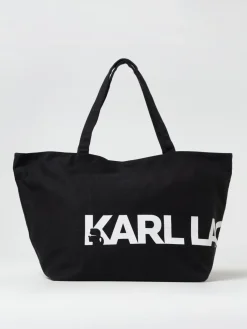 Borsa Karl Lagerfeld in canvas con stampa logo