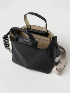 Borsa Karl Lagerfeld in pelle con logo traforato