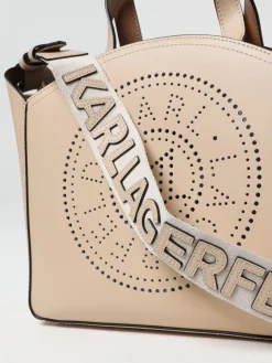 Borsa Karl Lagerfeld in pelle con logo traforato