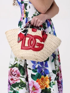 Borsa Kendra Dolce & Gabbana in rafia intrecciata