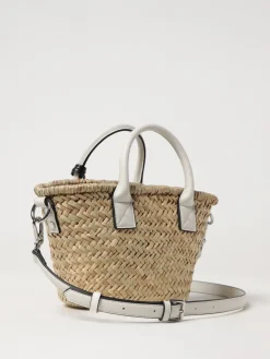 Borsa K-Signature Karl Lagerfeld in rafia intrecciata e pelle sintetica