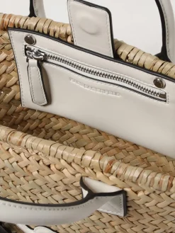 Borsa K-Signature Karl Lagerfeld in rafia intrecciata e pelle sintetica
