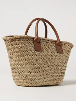 Borsa K-Signature Karl Lagerfeld in rafia intrecciata e pelle sintetica