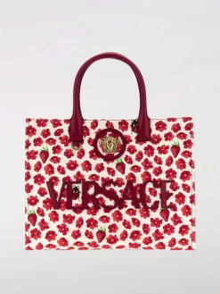 Borsa La Medusa Versace in canvas con stampa floreale