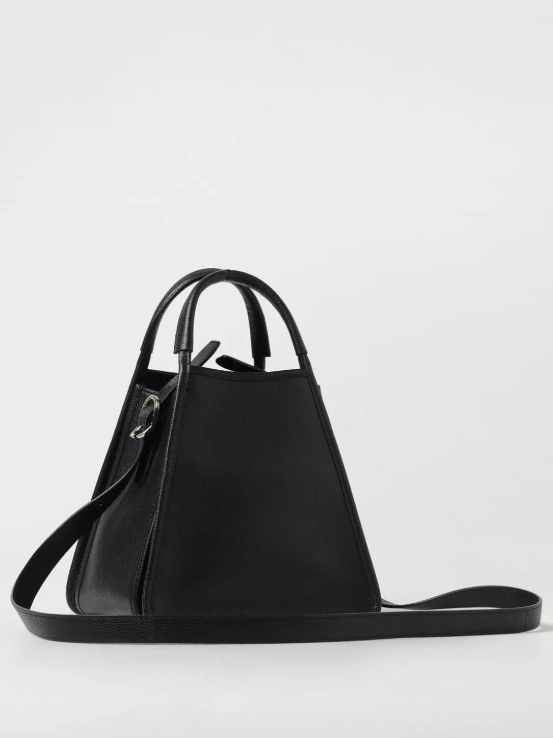 Borsa Le Foulonné Longchamp in pelle a grana con tracolla