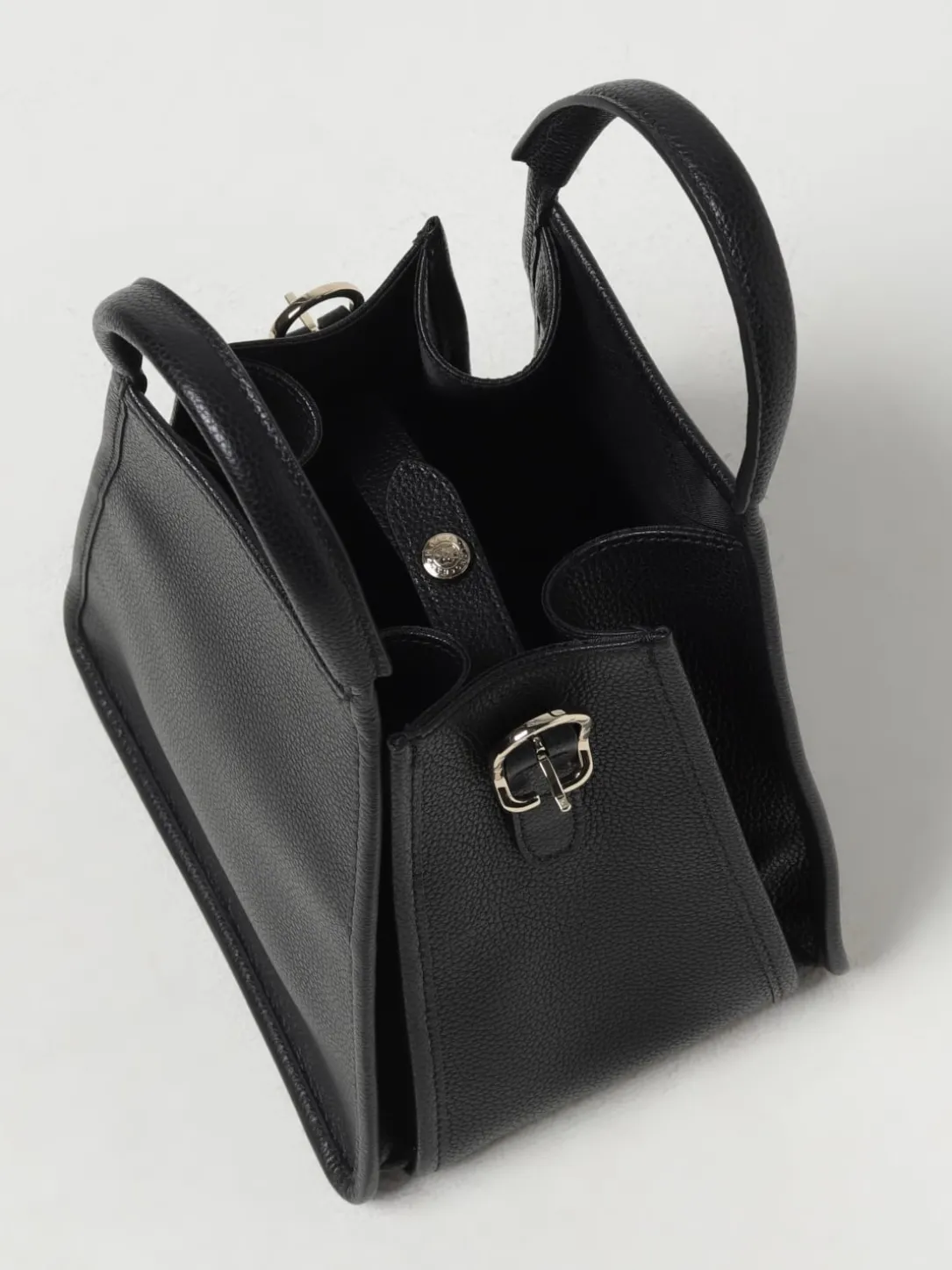 Borsa Le Foulonné Longchamp in pelle a grana con tracolla