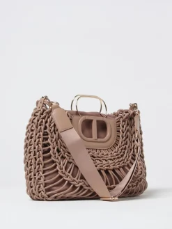 Borsa Lila Twinset in pelle sintetica intrecciata