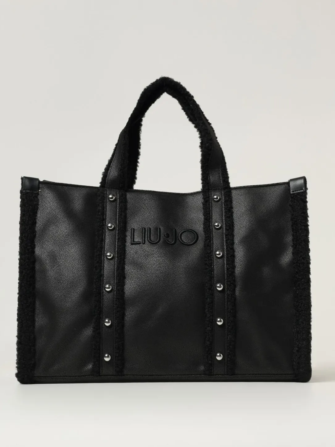 Borsa Liu Jo in camoscio sintetico e pile con borchie